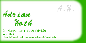 adrian woth business card